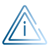 Important info triangle with exclamation mark icon